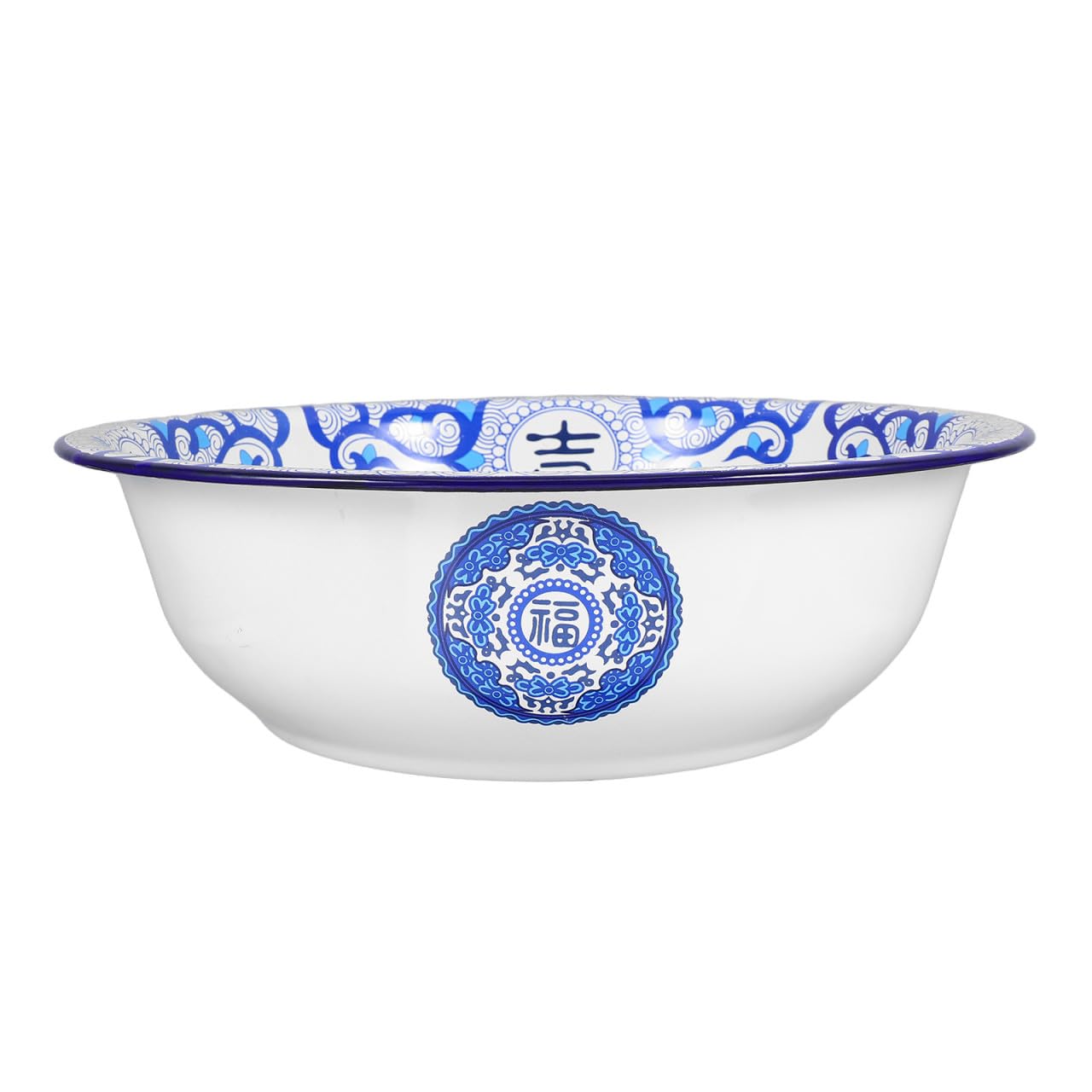 Lavabo esmaltado vintage multiusos: barreño grande resistente para lavar verduras y masa
