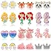 Kids Clip On Earrings for Girls 12/24 Pcs Clip Earrings for Toddlers Princess Play Jewelry Party Favor