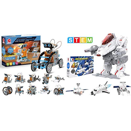 CIRO Solar Robot Kit 2 Pack, STEM Building Toys for Boys and Girls