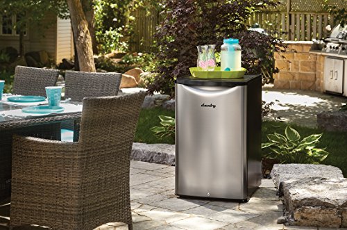 Danby Dar044A6Bsldbo 4.4 Cu.ft. Outdoor Mini Fridge, Ipx4-Rated Stainless Steel Look All Refrigerator For Patio, Cabana, Pool Bar, E-Star Rated, Spotless Steel #TOP4