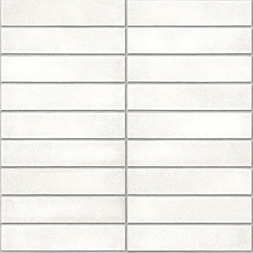 NuWallpaper NU2238 Mid-Century Brick Wallpaper, White