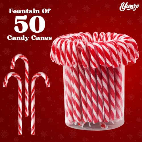 Christmas Candy Canes 50 Count, Peppermint, Individually Wrapped Dye Free | Bulk Christmas Candy Canes, No Red Dye – for Stocking Stuffers, Gift Bags & Hot Cocoa - image 2