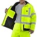 Carhartt Men's High-Visibility Class 3 Waterproof Sherwood Jacket-Brite Lime-X-Large