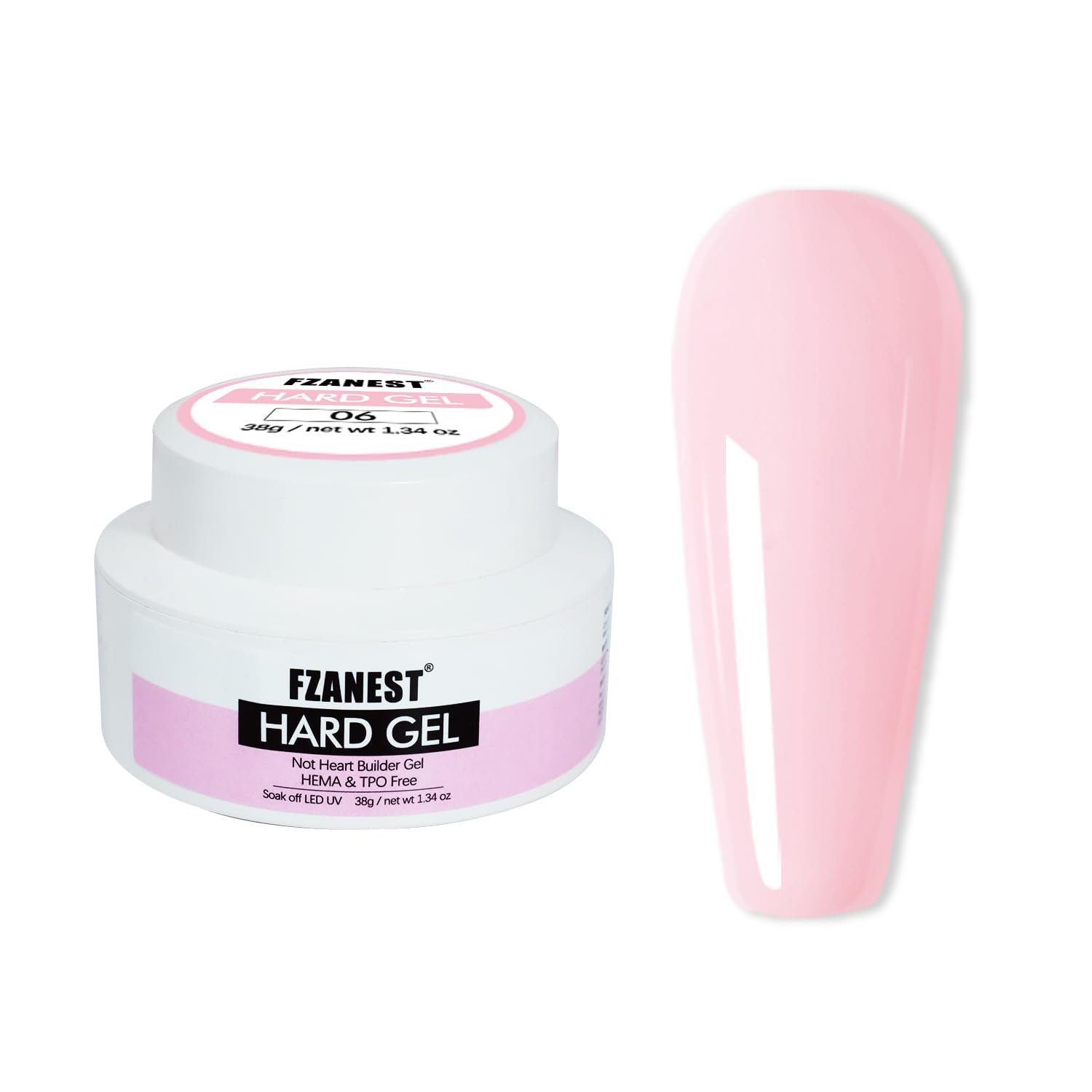 Amazon.com : FZANEST Hema-free Builder Nail Gel Painless Hard Gel