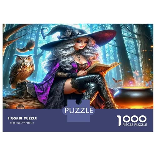 Rompecabezas de bruja de 1000 piezas para disfrutar de una tarde de relax en el hogar