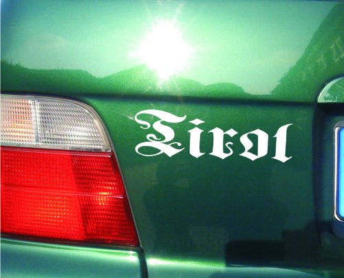 cartattoo4you® AK-01693 | Tirol - Fraktur/Altdeutsche Schrift | Autoaufkleber Aufkleber Farbe weiß, in 24 Farben erhältlich, glänzend 17 x 5 cm, Premium-Qualität Waschstrassenfest
