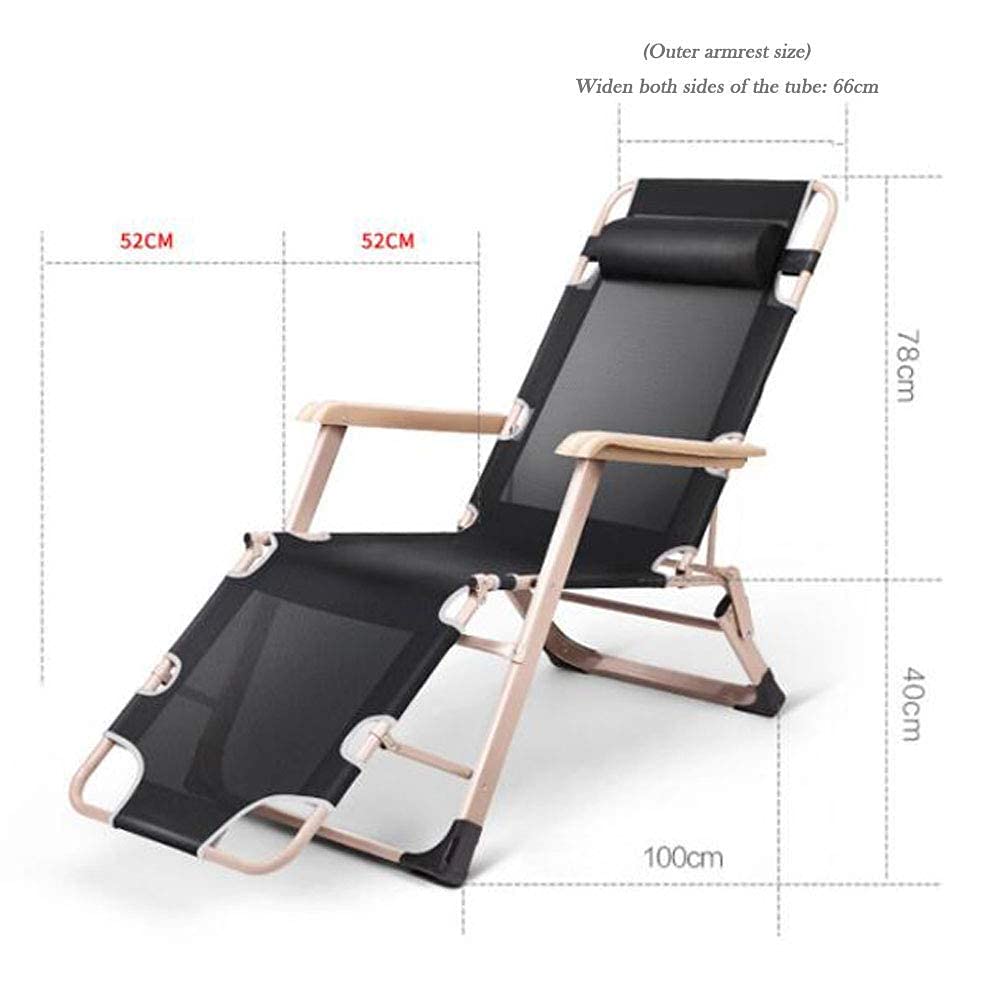 Chaise Longue de Patio Chaise Longue Chaise de gravité Chaise Longue de Jardin inclinable Chaise Longue Pliante Portable Bureau Plus Coton Chaise Longue de Sieste d'hiver Lit Pliant à Double