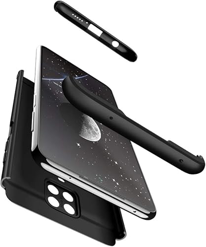 Miniatura 3 de Compatible con Redmi Note 9S Case 3 en 1 360 grados Funda de cuerpo completo delgado duro PC plástico antiarañazos parachoques compatible con Xiaomi