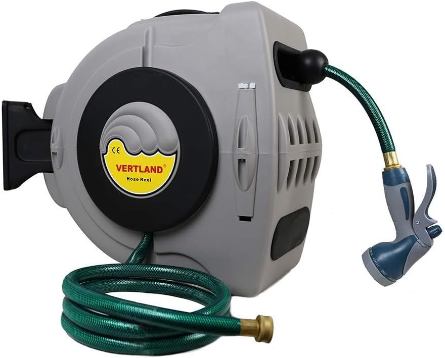 Vertland Retractable Garden Hose Reel 5/8'' x 60ft