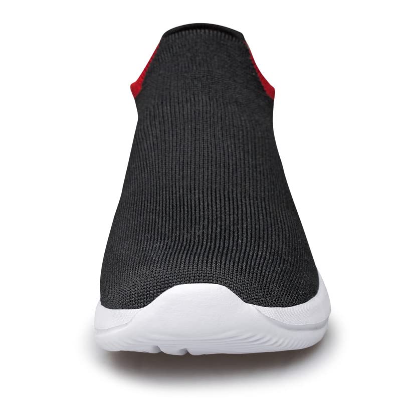 Image of Vidbiv Men Slip on Casual Trainers Walking Shoes - Breathable Slip-on Lightweight Comfortable Tennis Mesh Sneaker Black size8