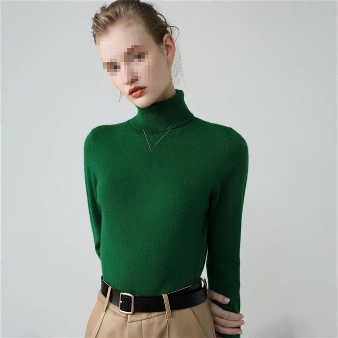 Jerseys De Punto De Cachemira para Mujer, Suéter Suave Y Cálido con Cuello Alto