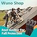 Wuno Shop 3 Pcs Permanent Roof Anchor,Roof Safety Anchor For Fall Protection, Metal Roofing Harness Anchor For Roof Safety Equipment, Roofing Anchor Hitch Clip Connects To Wood Surfaces - Black