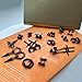 15 Pairs Earrings for Men, Black Stainless Steel Earrings Stud Kit for Men Women Fashion Piercing Jewelry Cross Dangle Hoop Earrings Set