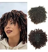 Resehaliy 6inch Dreadlock Hair Topper Wig For Women/Man Ombre Color #4/30 Short Locs Wiglets Hair...