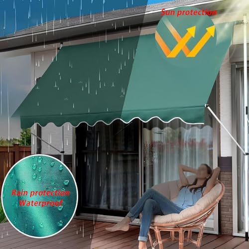 Toldo retráctil para patio que soluciona el calor extremo con manivela 3