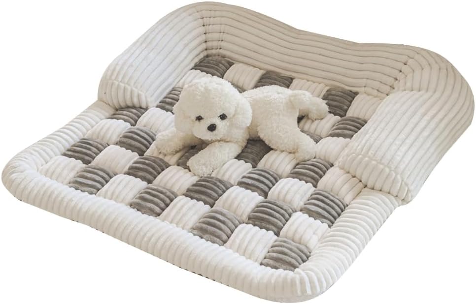 Warm Dog Bed with Bolsters Eggs Crate Padding Pet Bed Washable Cover Antiskid Dogs Cats Sofa Comfortable Pet Sleep Bed