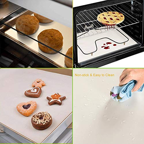 BBQ Grill Mat Set of 10, Non Stick Barbecue Grill Baking Mats Reusable Ovens & Baking Grilling Mats,Easy to Clean,Works on Great Liners for Your Baking Pans or Oven,White