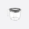 Orret Home 2200ml Covered Mixer Container with Slide-Free Base and Handle, Durable and Versatile Kitchen Tool PP Plastic
