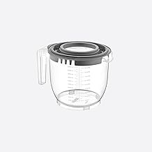 Orret Home 2200 ml r&eacute;cipient de m&eacute;langeur couvert avec base et poign&eacute;e sans glissi&egrave;re, outil de cuisine durable et polyvalent PP Plastique