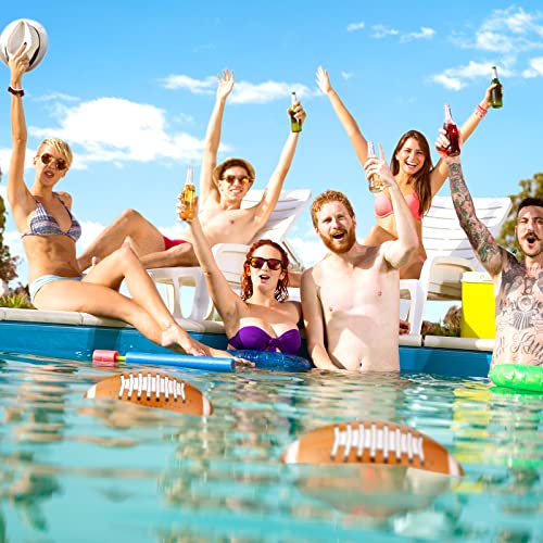 Inflatable Beach Football 12 Inch Blow Up Footballs Water Ball Pool Toy Football Themed Party Decorations For Summer Beach Swimming Pool Party Favor Game Beach Pool Party For Boys Girls (3 Pcs) #TOP6