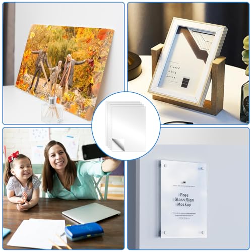 GBACHOOSE 4 Stück Acrylplatte Weiß 3mm, Acrylglas Platte 30x21cm, A4 Acrylplatte Transparent, Kunststoffplatte für Laserschneiden, Fotorahmen, Projektausstellung, Tischaufsteller