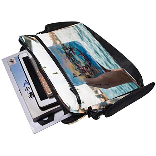 Bolso bandolera para portátil de 14 a 15.4 pulgadas con maletín acolchado gris 5