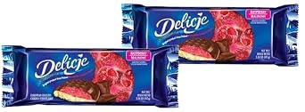 E.Wedel Delicje - Soft Biscuit Topped with Chocolate 2Pack - Raspberry Filling, 147g