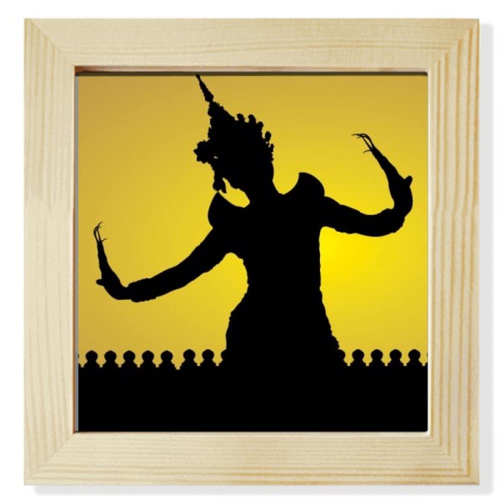 Thailand Shadow Culture Dancer Square Picture Frame Wall Tabletop Display