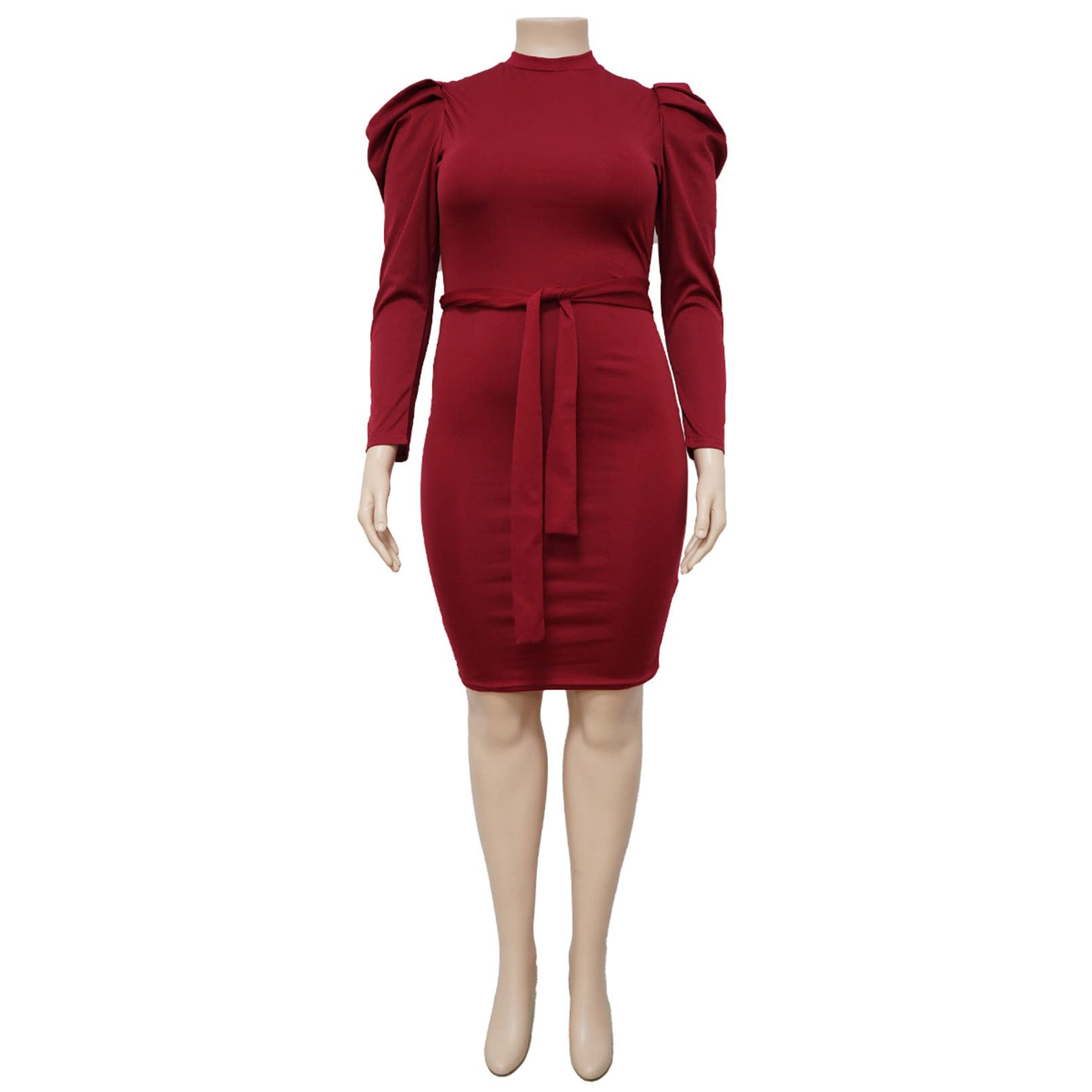 Robe manches bouffantes confortable pour dissimuler les hanches
