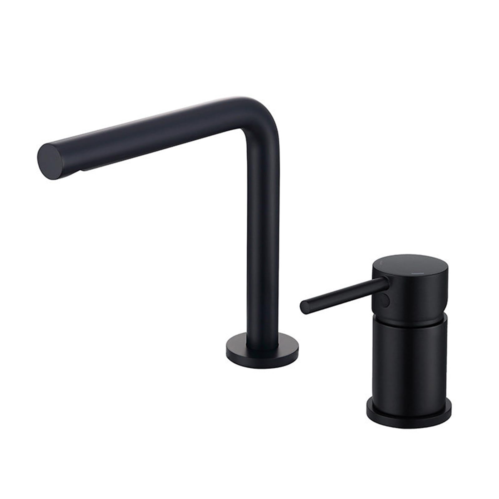 SOHNVWTGD Bathroom Sink Mixer Taps 2 Hole Black Hot and Cold Brass Two Hole Bathroom Basin Mixer Tap