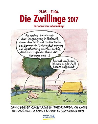 Zwillinge 2017: Sternzeichen-Cartoonkalender