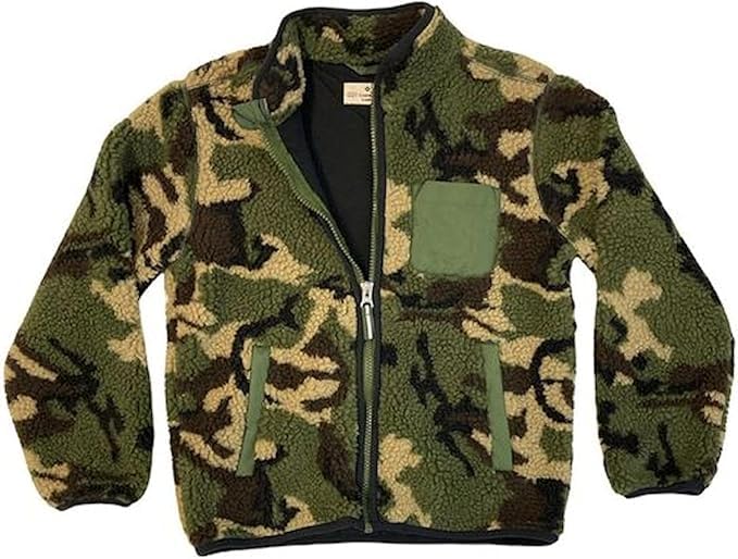 Member's Mark Boy's Lightweight Cuddly Cozy Full Zip Sherpa Jacket Camo 8