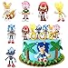SUNSK Decorazioni Torta Hedgehog Decorazioni per Torte di Compleann Festa Cartoon Cake Topper Cartoni Animati Decorazioni per Bambini Compleanno Shower Party 6 Pezzi