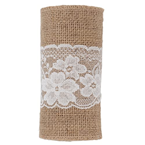 Cinta de Arpillera 15x220cm, Tela de Arpillera Durable, Rollos para Manualidades y Decoración - Diseño Rústico Elegante, Fácil de Cortar, Ideal para Proyectos DIY y Fiestas