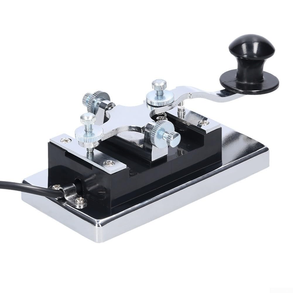 Wytrzymały klucz telegraficzny K4 z bolcem 6,5 mm do komunikacji radia amatorskiego CW i stabilnej transmisji sygnału (3,5 mm)