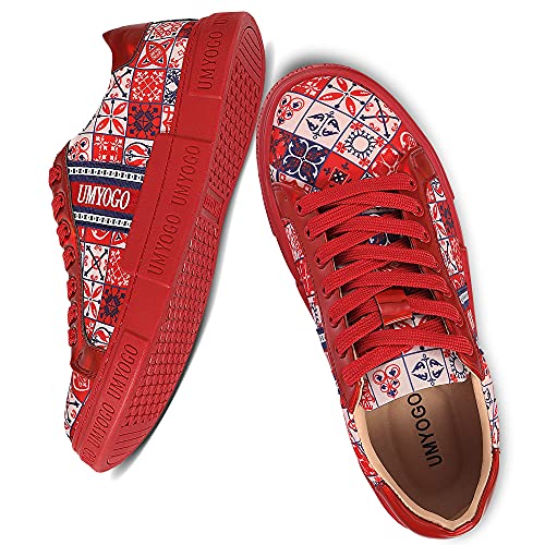 Men's Fashion Original Sneaker Walking Skateboarding Classic Athletic Sports Slip-on Shoes Red