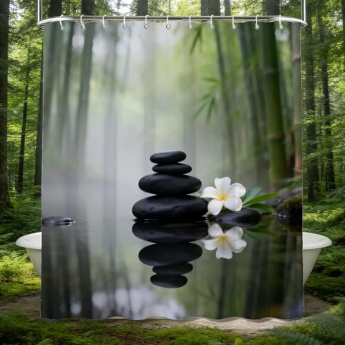 Rideau de douche anti moisissure 180x200 polyester imperméable