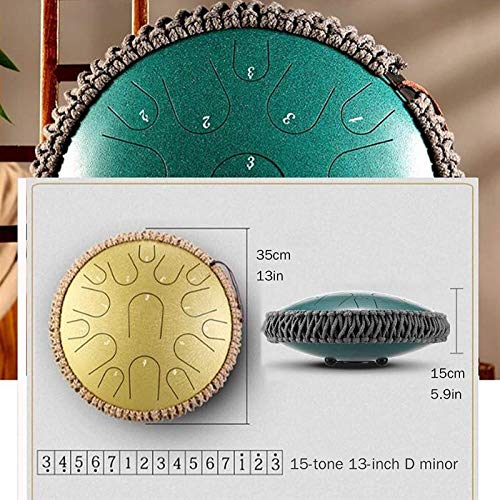 Tambor Steel Tongue Drum 33 cm 15 Notas con Accesorios miniatura 6