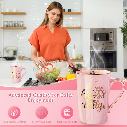 Elegant Pink Marble Coffee Mug - Perfect Gift for Boss Ladies - Image 5