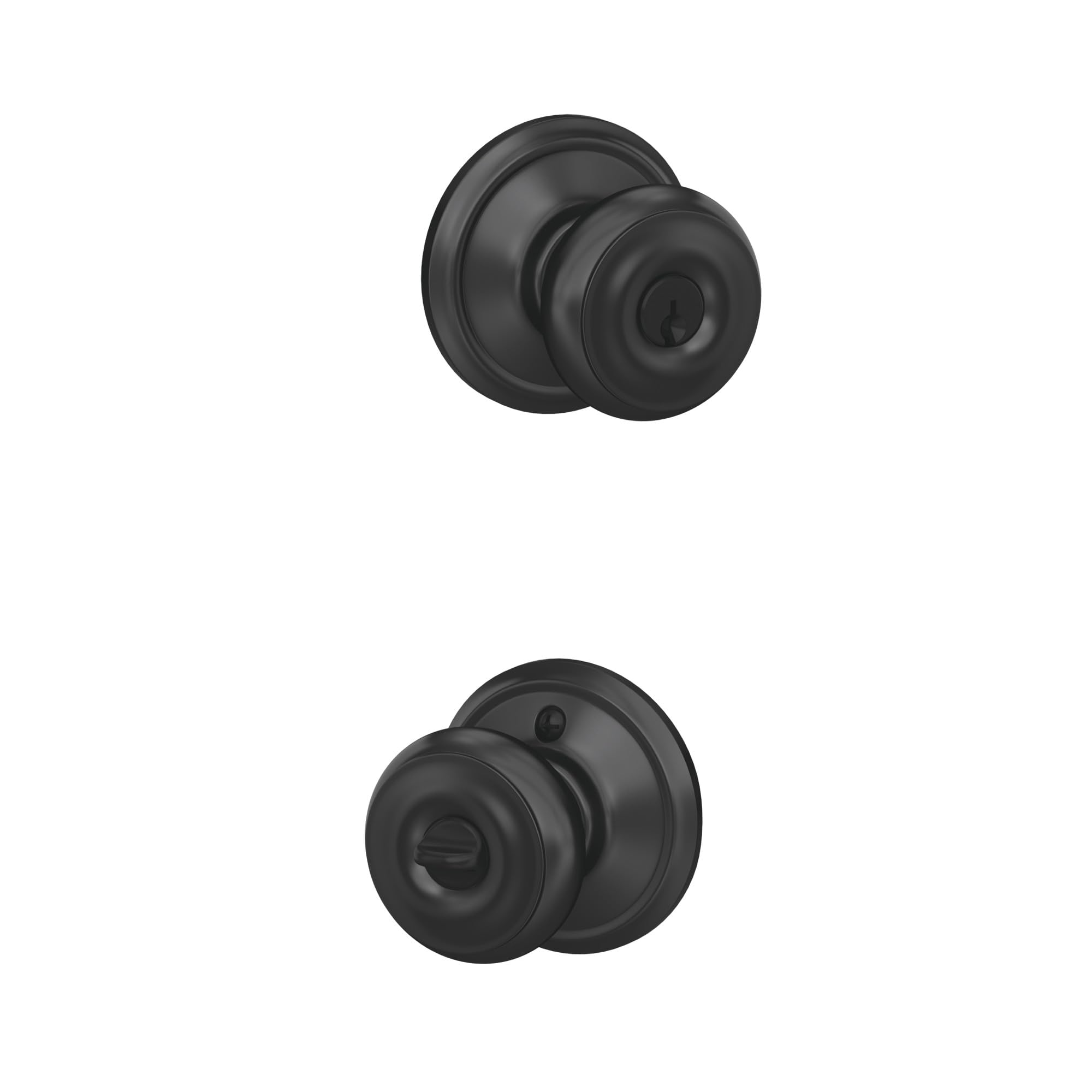 Schlage F51A GEO 622 Georgian Door Knob, Keyed Entry Lock, Matte