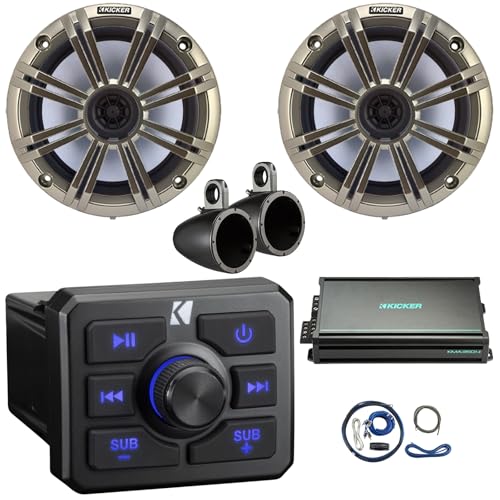 Receptor Bluetooth KICKER 51KBTR para Powersport marino con altavoces