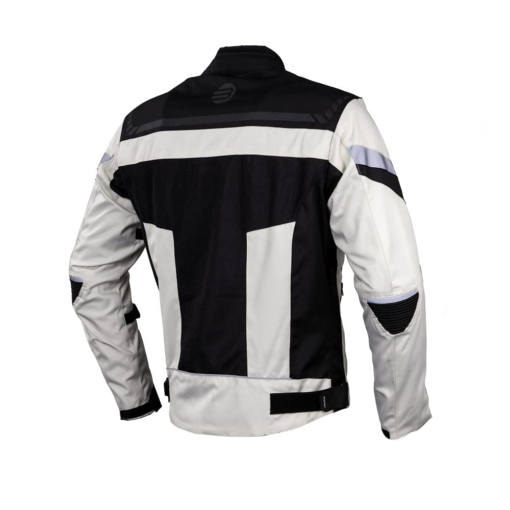 DUNA Giacca Moto Uomo Donna, Esperienza Estiva Perfetta: Certificata, Inserti Mesh e Membrana Impermeabile Rimovibile per Comfort in Primavera e Autunno, Colore Nero Grigio