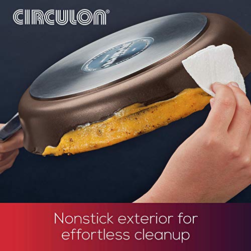 Circulon Symmetry Dishwasher Safe Hard Anodized Nonstick Cookware Pots And Pans Set, 11-Piece, Chocolate #TOP2