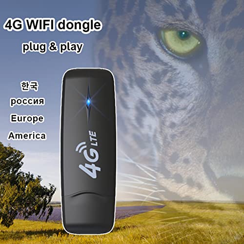 Hosaya 4G Lte Usb Wifi Modem Portable 4G Router With Sim Card Slot High Speed Portable Travel Hotspot Mini Router Unlocked 4G Dongle, Black, 88Mmx28Mmx9Mm #TOP2