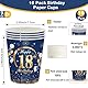 MORAINJAY 18 Geburtstag Papierbecher,16 Stück Blau mit Gold Papierbecher für Mädchen Junge 18 Geburtstag Party,9oz/250ml Papierbecher für 18. Geburtstag Party Deko