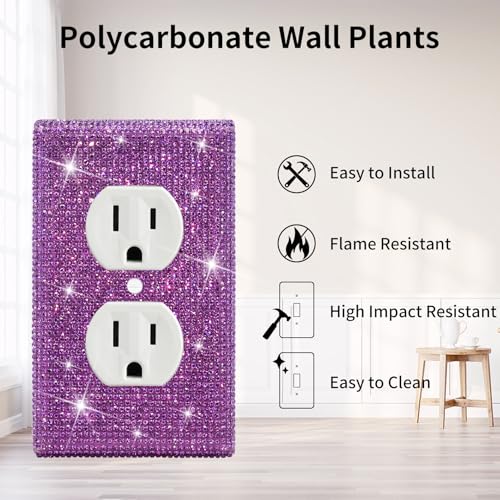Placa de pared para interruptor de luz que elimina manchas y adorna el dormitorio 5