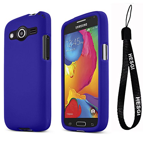 HESGI Galaxy Avant Case [Dark Blue] Slim Grip Rubberized Hard Plastic Case for Samsung Galaxy Avant (2014)