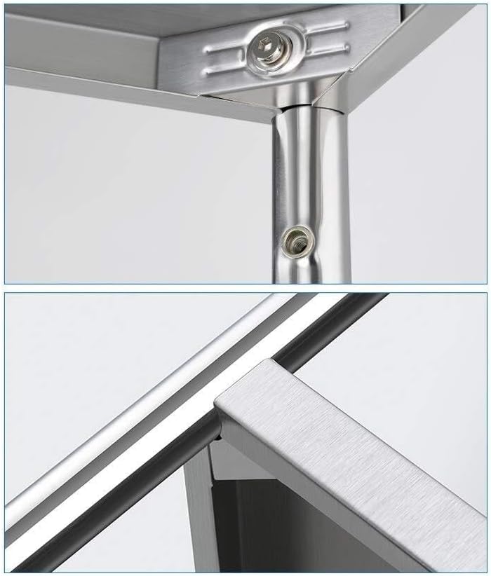 Stainless Steel 5-Layer Kitchen Multi-Function Rack – Microwave Oven Stand, Storage Shelf for Spices, Toaster, Bread, & More, Adjustable Foot Pad, H142cm x W39cm L56cm(H142cm,W39CMCxL71)