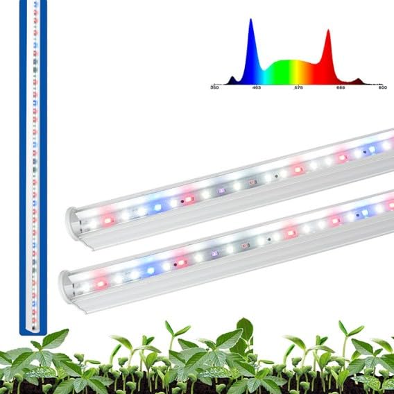 4ft 24W LED Spectrum Grow Light powered for Hydroponics Outdoor and Indoor Gardening, Enhancing Growth of all Plants Specially for Leafy plants ( set of 2 )-image-22