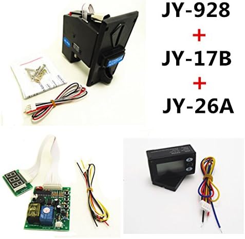 928A+17B+26A coin operated time control device for cafe kiosk, multi coin selector with timer board and reset counter